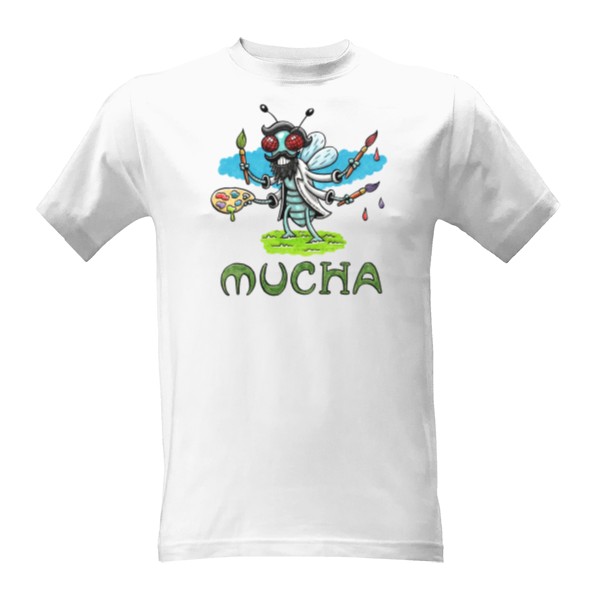Tričko s potiskem Mucha