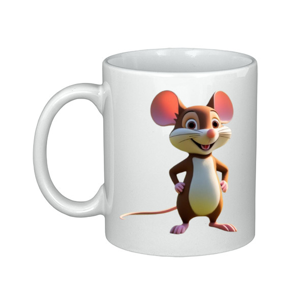 Mug magic s potiskem Mug with Mouse and Penguin – Cute Design for Kids
