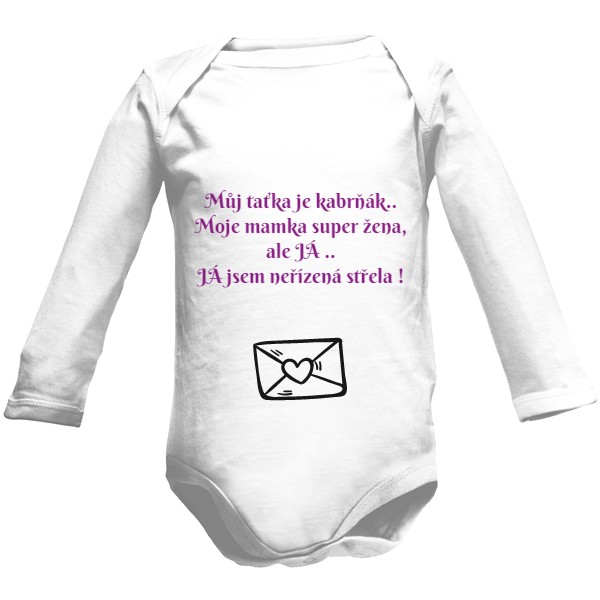 Dětské body Long  s potiskem Body pro nejmenší rošťáky