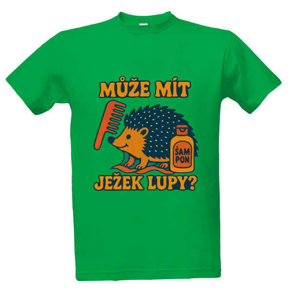 Tričko s potiskem Může mít ježek lupy?