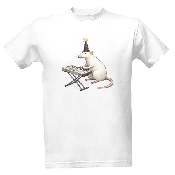 Tričko s potiskem Myš Klávesák