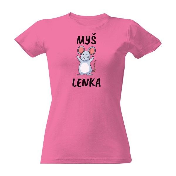 Tričko s potiskem Myš Lenka