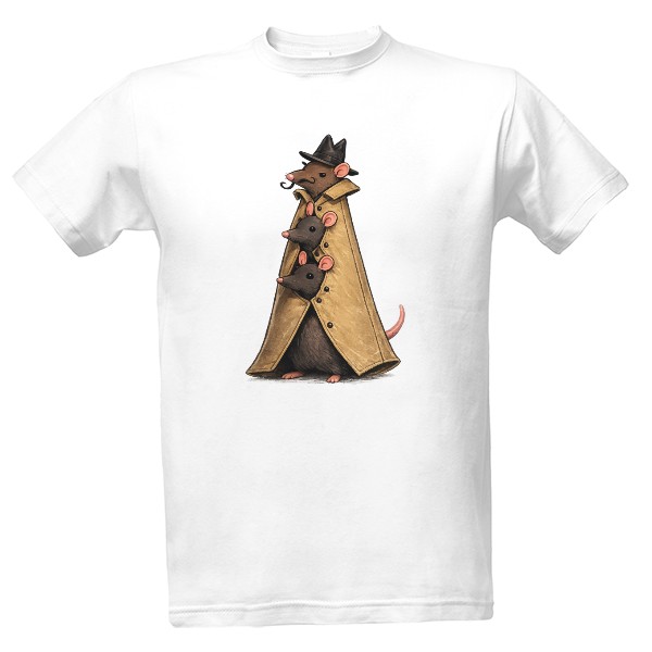 Tričko s potiskem Myší Detektiv