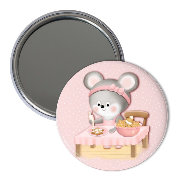 Zrkadlo s potlačou Myška a perníčky