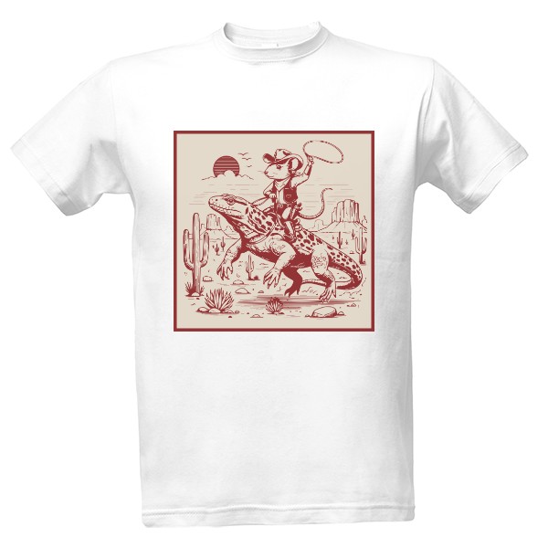 Tričko s potiskem Myška kovboj