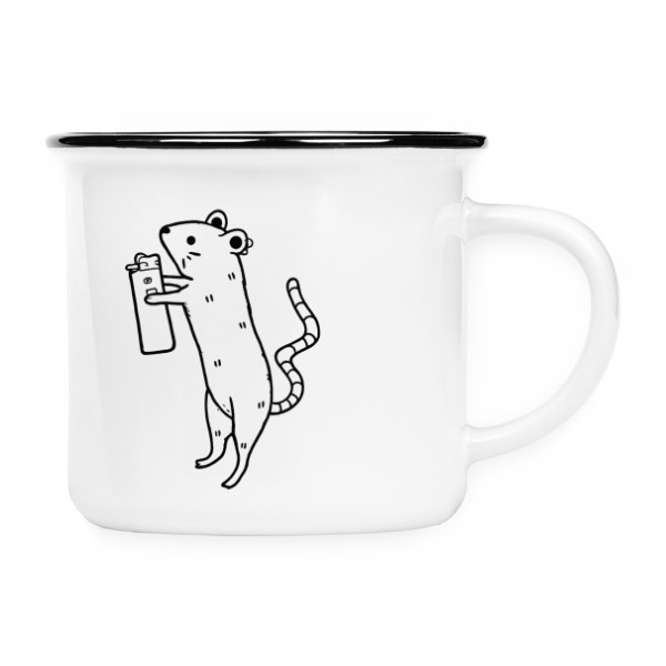 Keramikáček s potiskem Myška s Ohněm