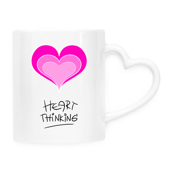 Mug heart s potiskem Myšlení srdcem