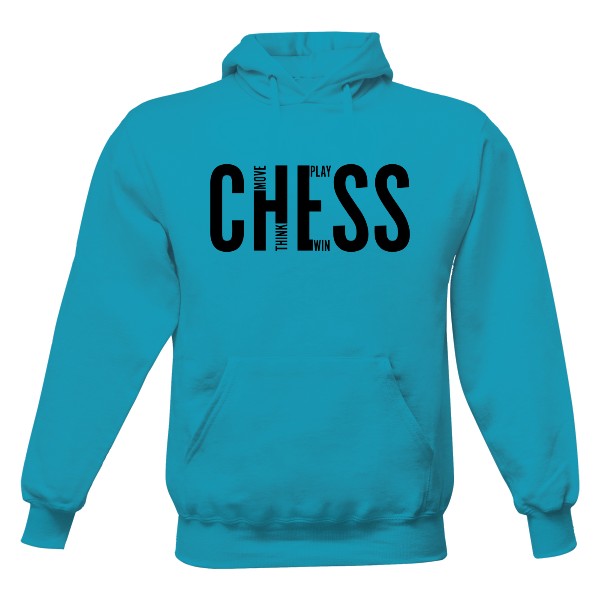 Pánska mikina s kapucňou s potlačou Mysli, hraj, vyhraj3