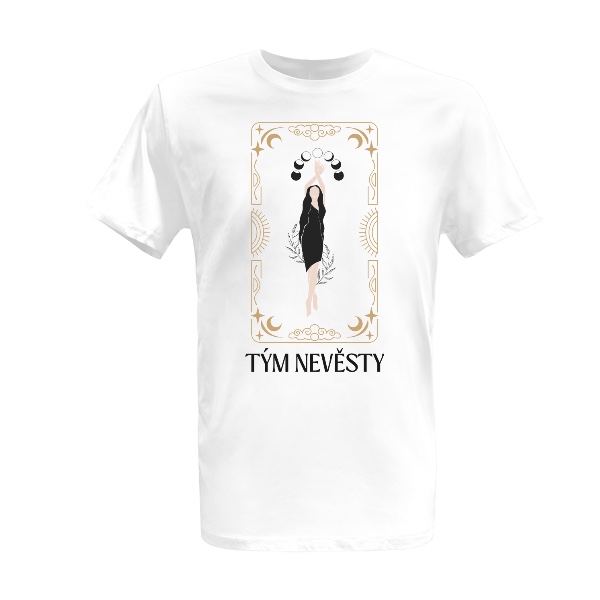 Tričko s potlačou Mystický tým nevěsty - tarotová karta
