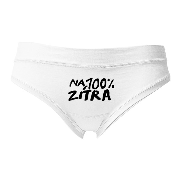 Dámská tanga - Výprodej s potiskem Na 100% zitra bude sex