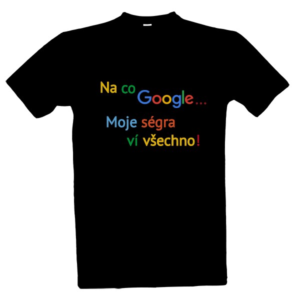 Tričko s potiskem na co google...moje ségra ví všechno!