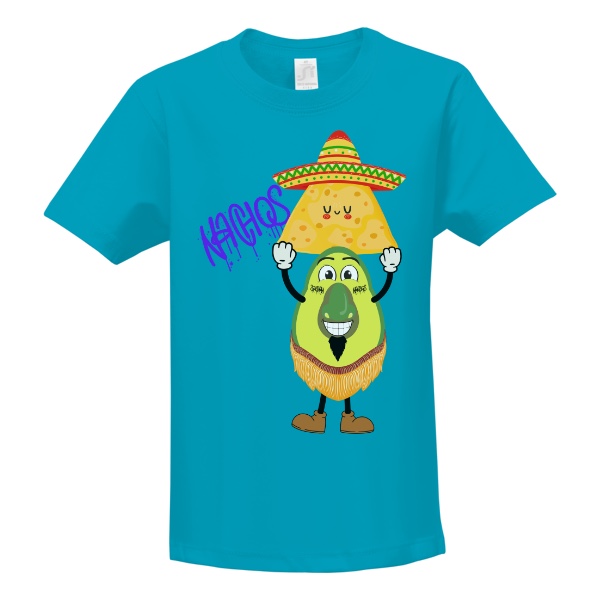 Tričko s potiskem Nachos mexické avokádo