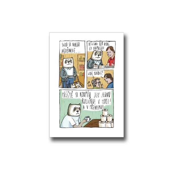 Přáníčko s potiskem Nakupování