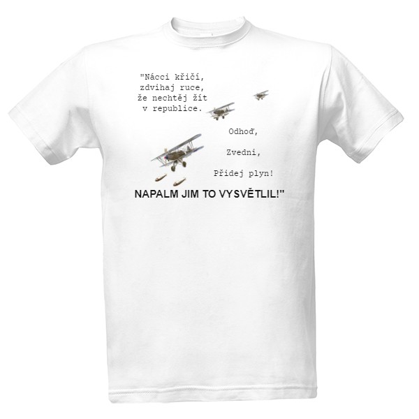 Tričko s potiskem Napalm - Bílé