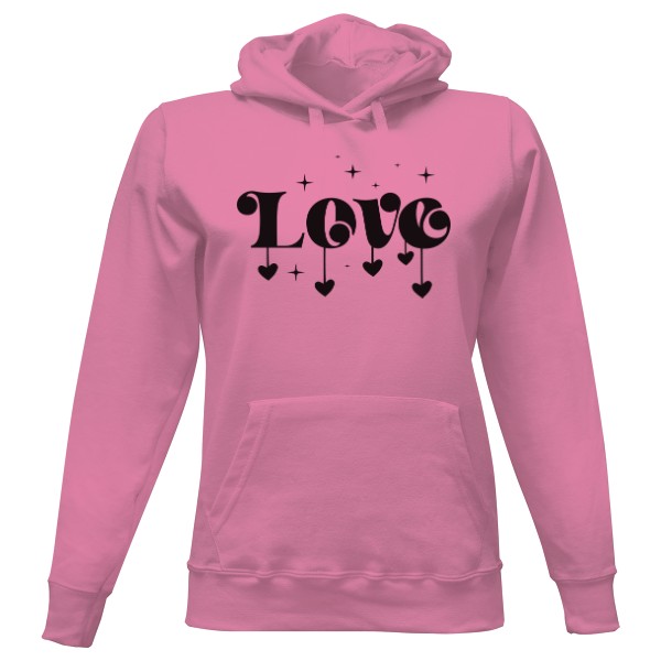 Nápis LOVE so srdiečkami II