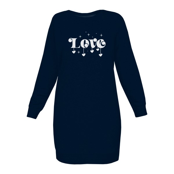 Nápis LOVE so srdiečkami