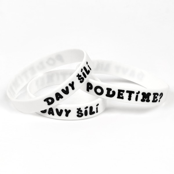 Náramek silikonový s ražbou Poletíme?