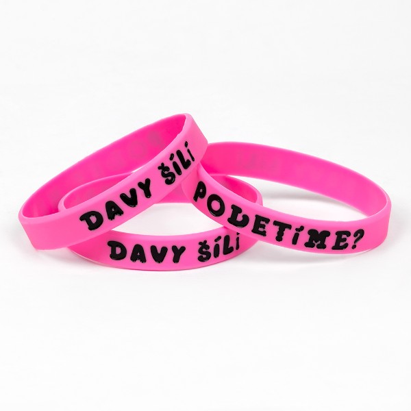 Náramek silikonový s ražbou Poletíme?