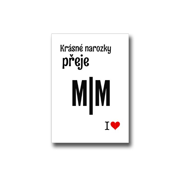 Přáníčko s potiskem Narozeninové přání MARTIN MUSIC