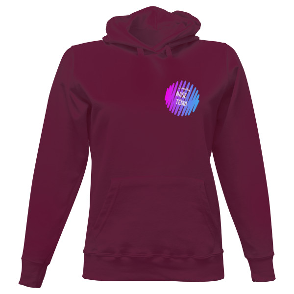 Dámska mikina s kapucňou s potlačou Naše téma Mikina Dámy