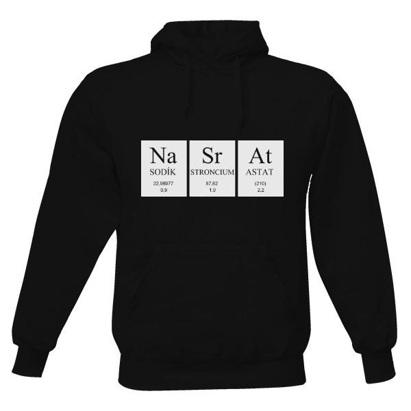 Pánská mikina s kapucí Just Hoods s potiskem NaSrAt mikina