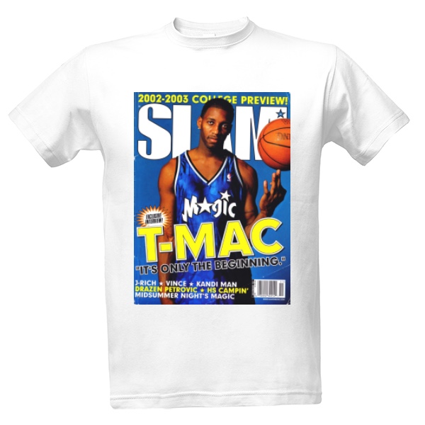 Tričko s potiskem BASKETBALOVÝ NBA POTISK SLAM TRACY MCGRADY