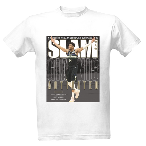 Tričko s potiskem BASKETBALOVÝ NBA POTISK SLAM GIANNIS ANTETOKOUNMPO