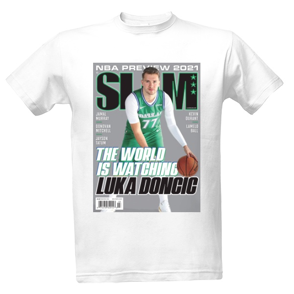 Tričko s potiskem BASKETBALOVÝ NBA POTISK SLAM LUKA DONCIC