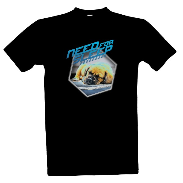 Tričko s potiskem Need For Sleep - Spící Štěně