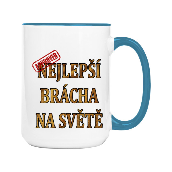 Hrnek velký barevný s potiskem nej brácha