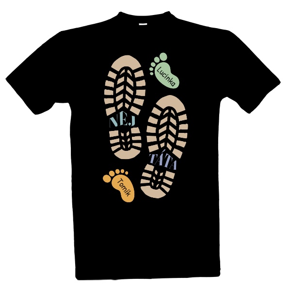 Nej táta stopa se jmény dvou dětí