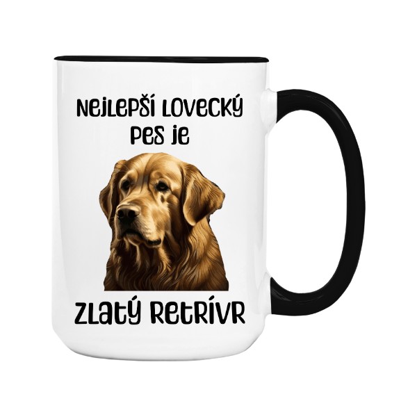 Nejlepší lovecký pes - Zlatý Retrívr hrnek