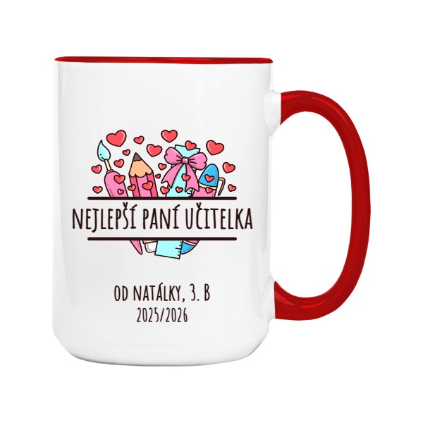 Nejlepší paní učitelka s upravitelným textem