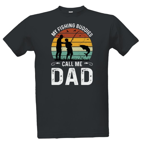 Tričko s potiskem Nejlepší parťák na rybaření... pro tátu