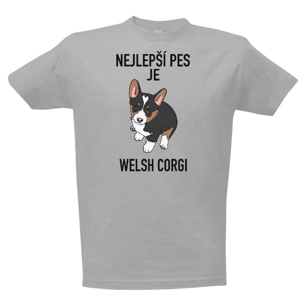 Tričko s potiskem Nejlepší pes - welsh corgi