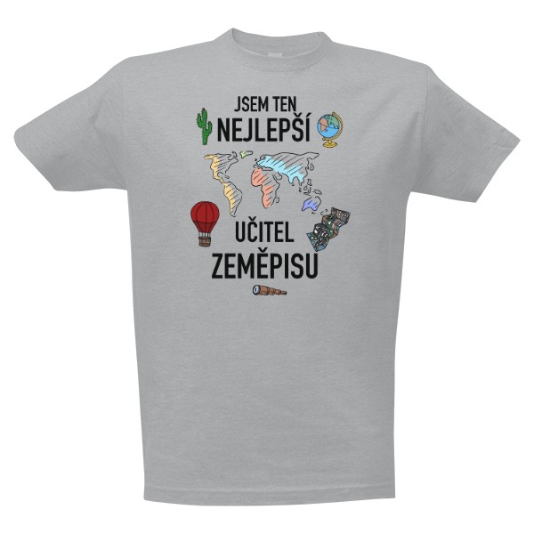 Tričko s potiskem Nejlepší učitel zeměpisu