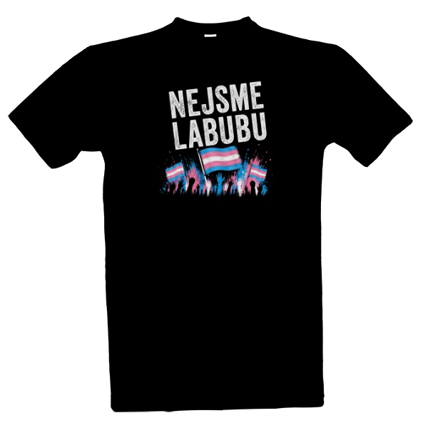 Tričko s potiskem NEJSME LABUBU