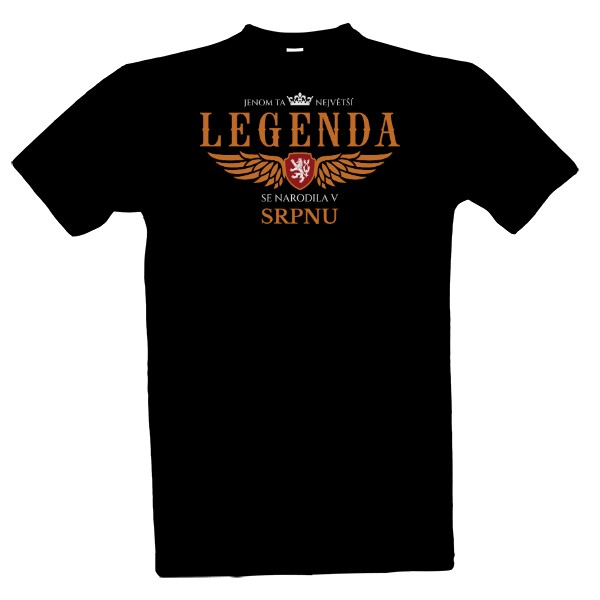 Tričko s potiskem Největší legenda-Srpen