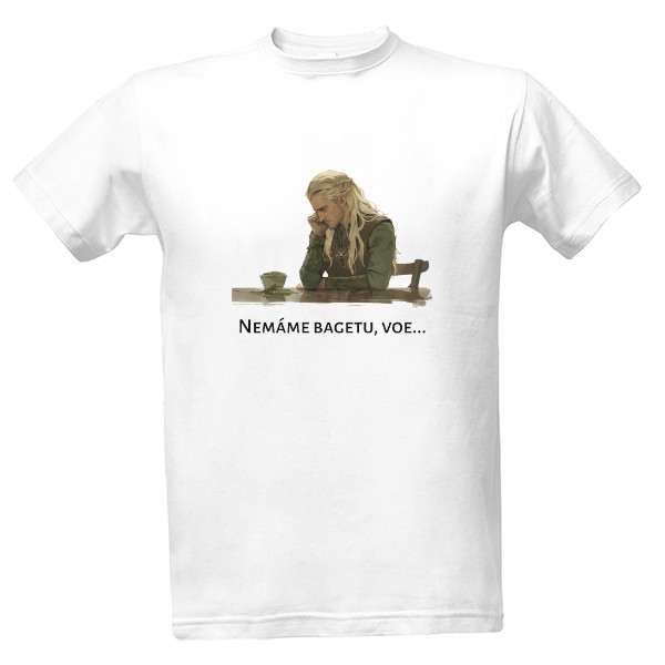 Tričko s potiskem Nemáme bagetu