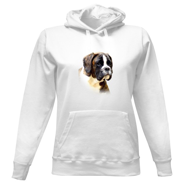 Dámská mikina s kapucí s potiskem Německý boxer 
