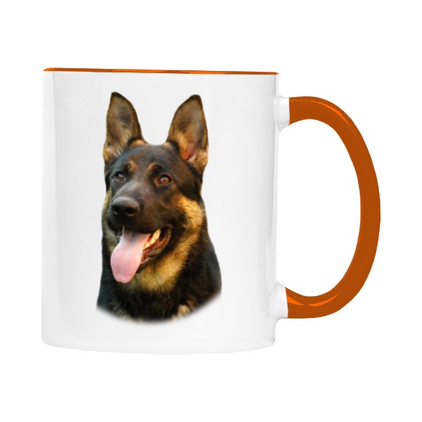 Hrnek malý barevný s potiskem Německý ovčák