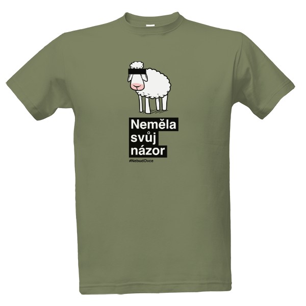 Tričko s potiskem Neměla svůj názor