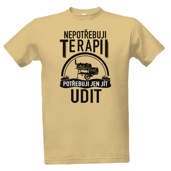 Nepotřebuji terapii, jen jít udit - černý potisk
