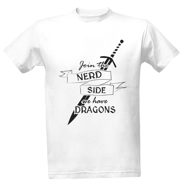 T-shirt Nerd side - black