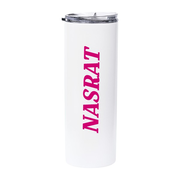 Stainless glowing mug with straw s potiskem Nový produkt