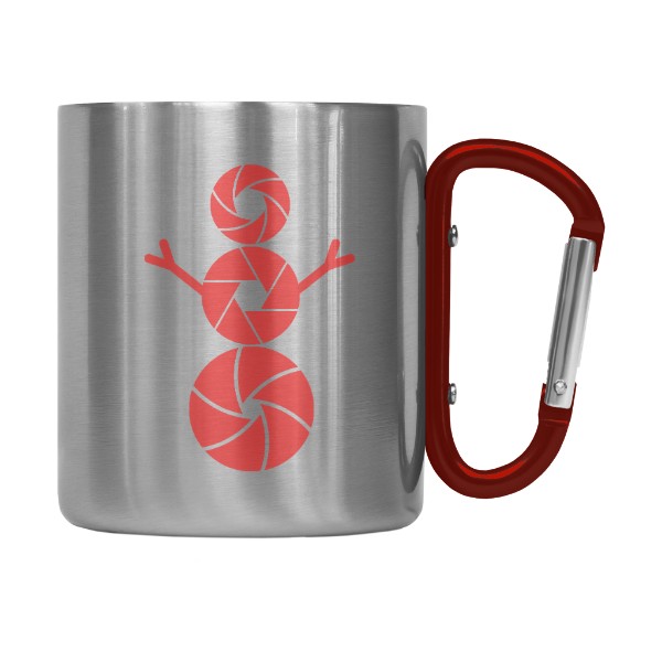 Nerezový Hrnček snehuliak clona