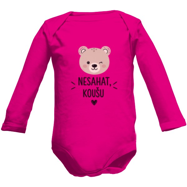 Dětské body Long  s potiskem Nesahat koušu 3