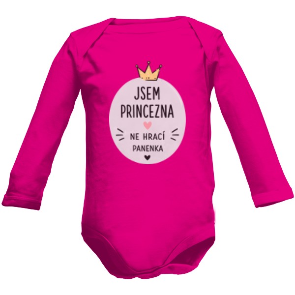 Dětské body Long  s potiskem Nesahat, princezna2