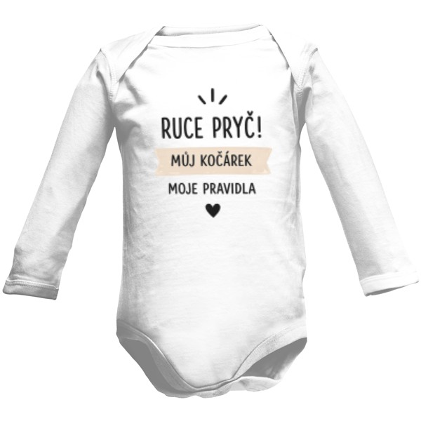 Dětské body Roly Honey long s potlačou Nesahat