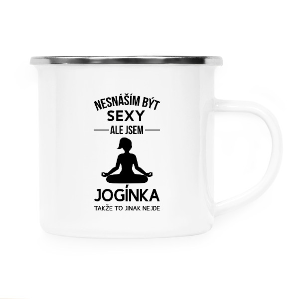 Plecháček - nerezový lem s potiskem Nesnáším být sexy jogínka